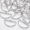 Alloy Open Back Bezel Big Pendants PALLOY-S132-002-2