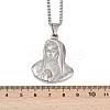 Virgin 201 Stainless Steel Pendant Necklaces for Men Women NJEW-K283-17P-5