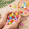 Fashewelry 350Pcs 7 Style Plastic Buttons BUTT-FW0001-01-5