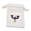 Halloween Cotton Cloth Storage Pouches ABAG-M004-01G-1
