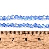 AB Color Plated Transparent Glass Beads Strands GLAA-G127-01-01P-2