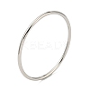 Non-Tarnish 304 Stainless Steel Simple Plain Bangle for Women BJEW-F461-01D-P-1