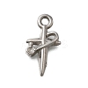304 Stainless Steel Pendant Rhinestones Setting STAS-C119-20P-1