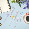 6Pcs 6 Colors Star Iron & Plastic Snap Hair Clips PHAR-CP0001-27-6