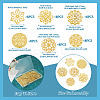 48Pcs 6 Styles Rack Plating Iron Filigree Joiners IFIN-TA0001-65-3