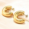 Ion Plating(IP) 316 Surgical Stainless Steel Stud Earrings for Women LS-EJEW-C053-02G-5