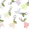 8Pcs 8 Colors Flower Acrylic Pendant Decorations HJEW-FS00034-01-2