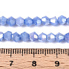 Ombre Effect Dyed Glass Beads Strands GLAA-T025-4mm-09I-4