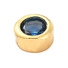 Rack Plating Flat Round Brass Micro Pave Cubic Zirconia Cabochons KK-F874-03G-11-2