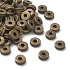 Tibetan Style Flat Round Alloy Spacers Beads TIBEP-S293-070AB-LF-4