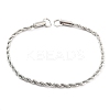 Tarnish Resistant 304 Stainless Steel Twisted Bracelet Makings STAS-P333-20P-2