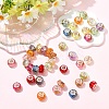 60Pcs 12 Colors Transparent Resin Rondelle European Beads RESI-YW0006-15-4