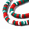 Handmade Polymer Clay Beads Strands CLAY-R089-4mm-091-2