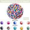 500Pcs Opaque Acrylic Beads SACR-SP0001-09-2