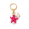Starfish Synthetic Turquoise Pendant Decoration HJEW-TA00345-3