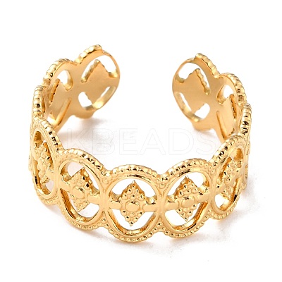 Ion Plating(IP) 304 Stainless Steel Finger Rings RJEW-L102-18G-1