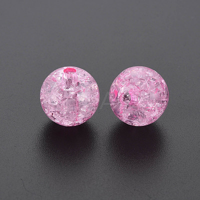 Transparent Crackle Acrylic Beads MACR-S373-66B-N02-1