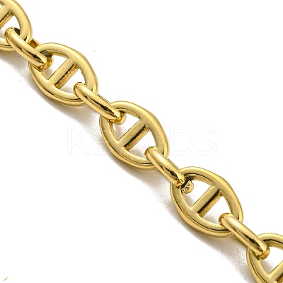 Ion Plating(IP) 304 Stainless Steel Oval Link Chain Bracelets LS-BJEW-D030-11B-G-1