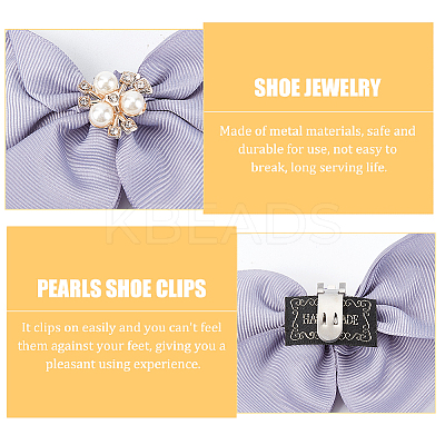 Polyester Bowknot Shoe Decorations FIND-WH0002-18B-1