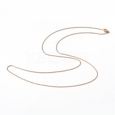 304 Stainless Steel Cable Chain Necklaces NJEW-F196-08B-1