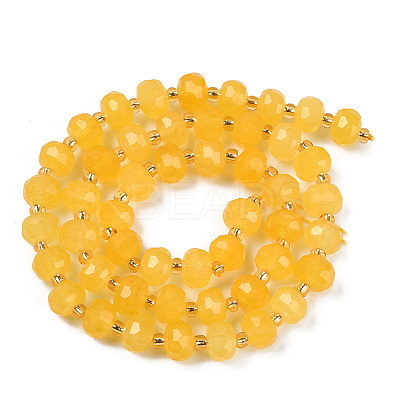 Natural Yellow Agate(Dyed & Heated) Beads Strands G-H057-A14-03-1