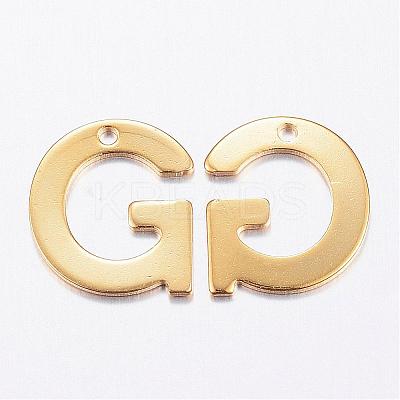 304 Stainless Steel Charms STAS-P141-G-1