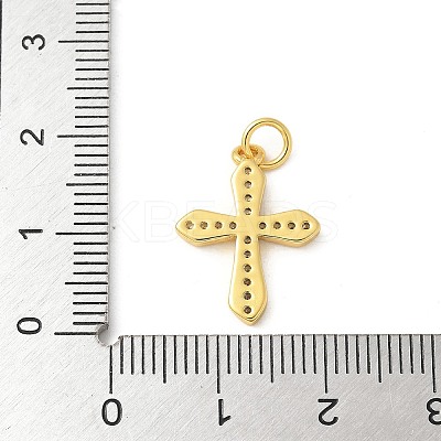 Brass Micro Pave Cubic Zirconia Pendants KK-U053-02G-03-1