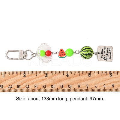 Handmade Polymer Clay & Acrylic & Resin & Glass Pendant Decorations KEYC-FS00037-07-1