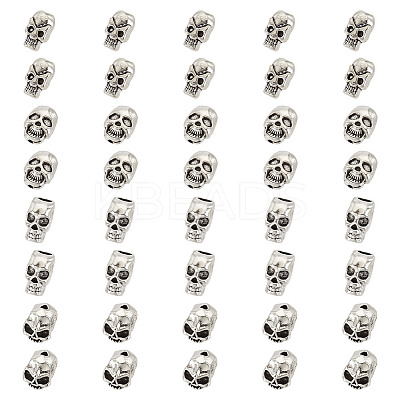 40Pcs 4 Styles Halloween Theme Tibetan Style Alloy Beads FIND-HY0003-85-1