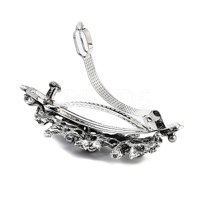 Flower Alloy Rhinestone Hair Barrettes PHAR-S604-01AS-04-1