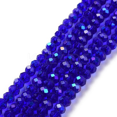 Electroplate Glass Beads Strands X1-EGLA-A034-T4mm-L16-1
