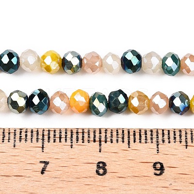 Electroplate Glass Beads Strands GLAA-T023-B16-10-1