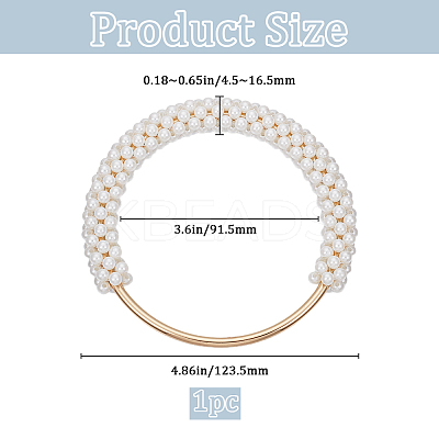 Acrylic Imitation Pearl Purse Handles FIND-WH20015-027A-1