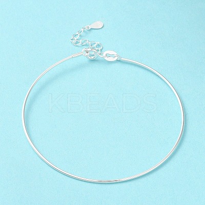 925 Sterling Silver Bangles BJEW-G681-01B-S-1