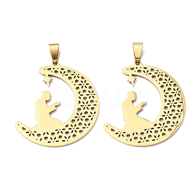 201 Stainless Steel Pendants STAS-K310-08G-1