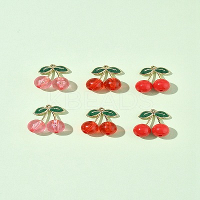 9Pcs 3 Styles Acrylic & Alloy Enamel Pendants ENAM-FS0004-72-1