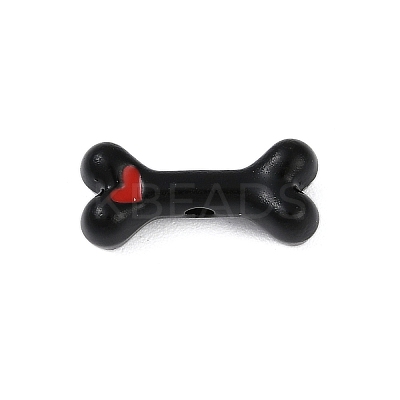 Rack Plating Spray Painted Alloy Enamel Beads PALLOY-P309-07A-1