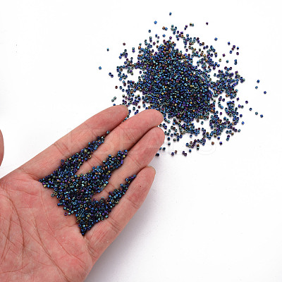 Frosted Plated Glass Cylinder Beads SEED-S047-F-001-1