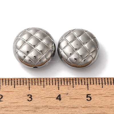 Tarnish Resistant 304 Stainless Steel Waffle Beads STAS-I305-201P-1