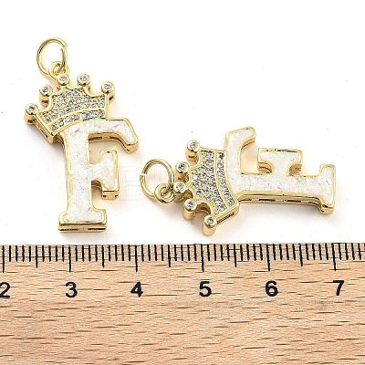 Brass Micro Pave Clear Cubic Zirconia Pendants KK-G498-01F-02-1