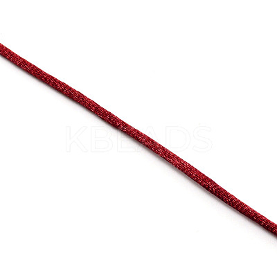 Polyester Satin Rattail Cord OCOR-WH0066-43D-1