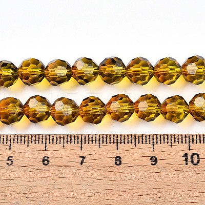 Baking Paint Transparent Glass Beads Strands X-DGLA-A035-T8mm-A05-1