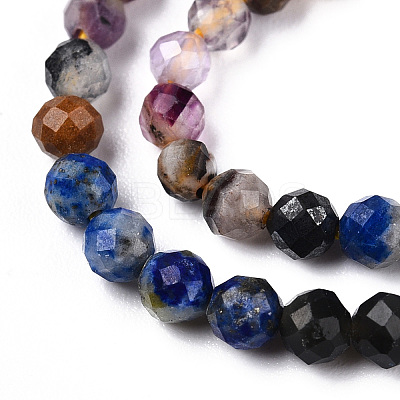 Natural Mixed Gemstone Beads Strands G-D080-A01-02-27-1