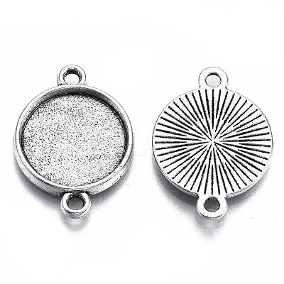 Tibetan Style Alloy Cabochon Connectors Settings TIBE-S322-010B-AS-RS-1