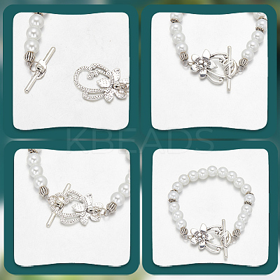 40Pcs Tibetan Style Alloy Toggle Clasps FIND-SP0001-57-1