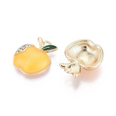 Rack Plating Alloy Crystal Rhinestone Enamel Pendants PALLOY-T091-29A-1