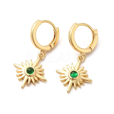 Rack Plating Brass Micro Pave Cubic Zirconia Hoop Earrings EJEW-P226-19G-1