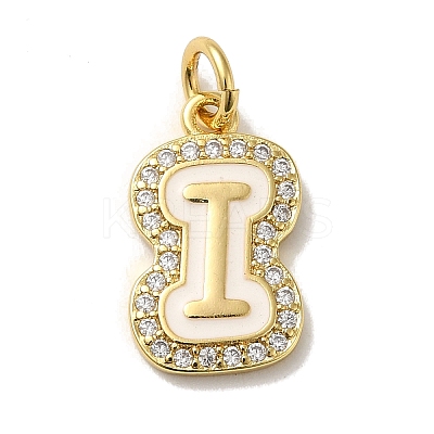 Brass Micro Pave Cubic Zirconia Pendants KK-K354-02G-I-1