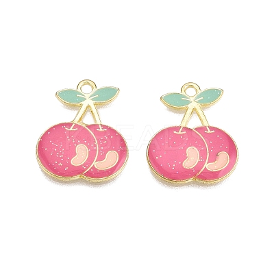 Light Gold Plated Alloy Enamel Pendants PALLOY-N176-25B-RS-1