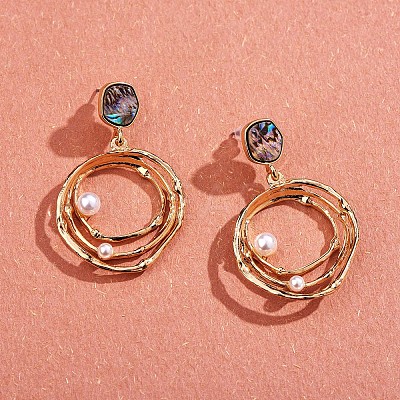 Abalone Shell Earrings Studs for Women JE974A-1